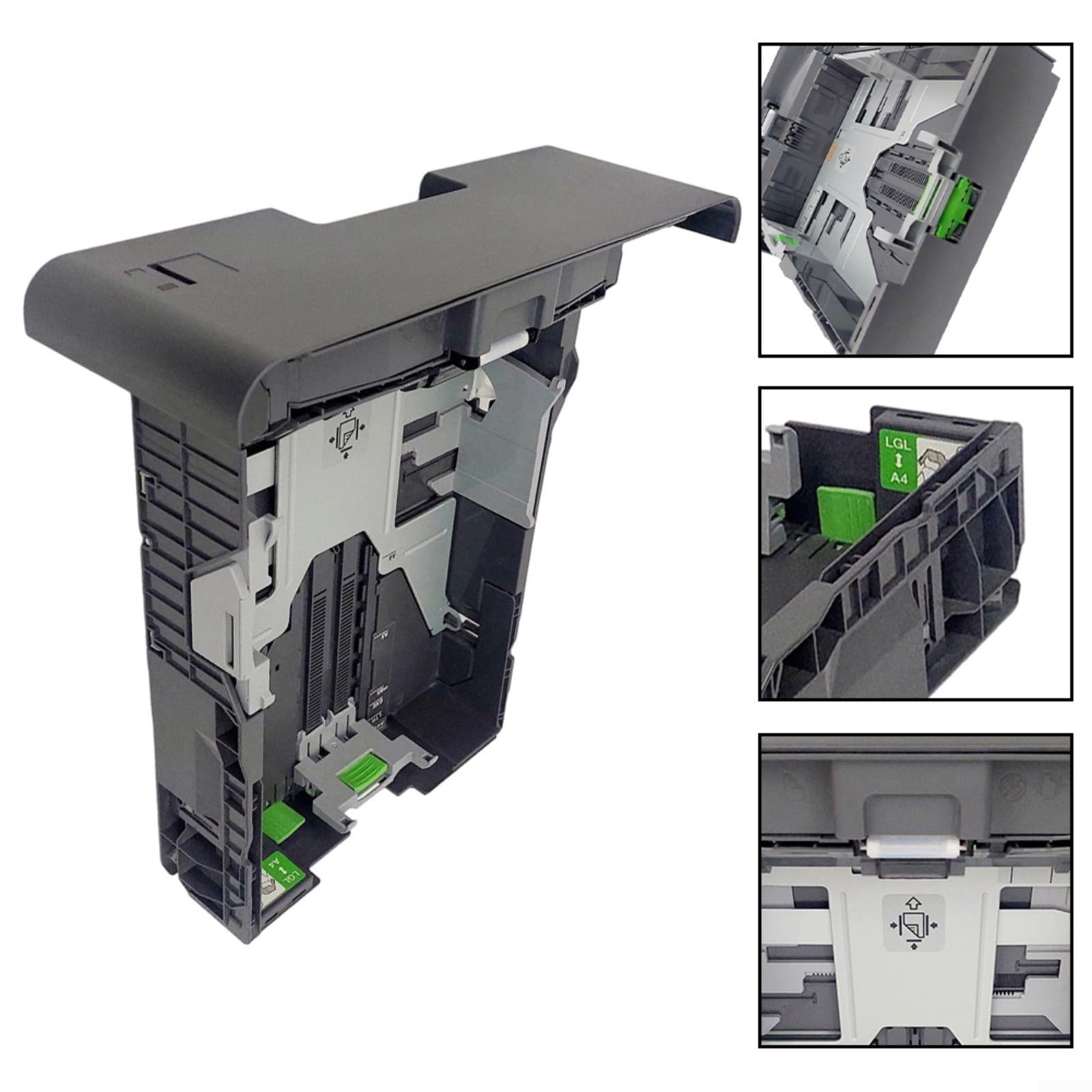 Vassoio carta per stampante D00690001, capacità 520 fogli, per HL-L6200DW, HL-L6300DW, MFC-L6700DW, MFC-L6800DW, in ABS, pezzo di ricambio per ufficio e casa