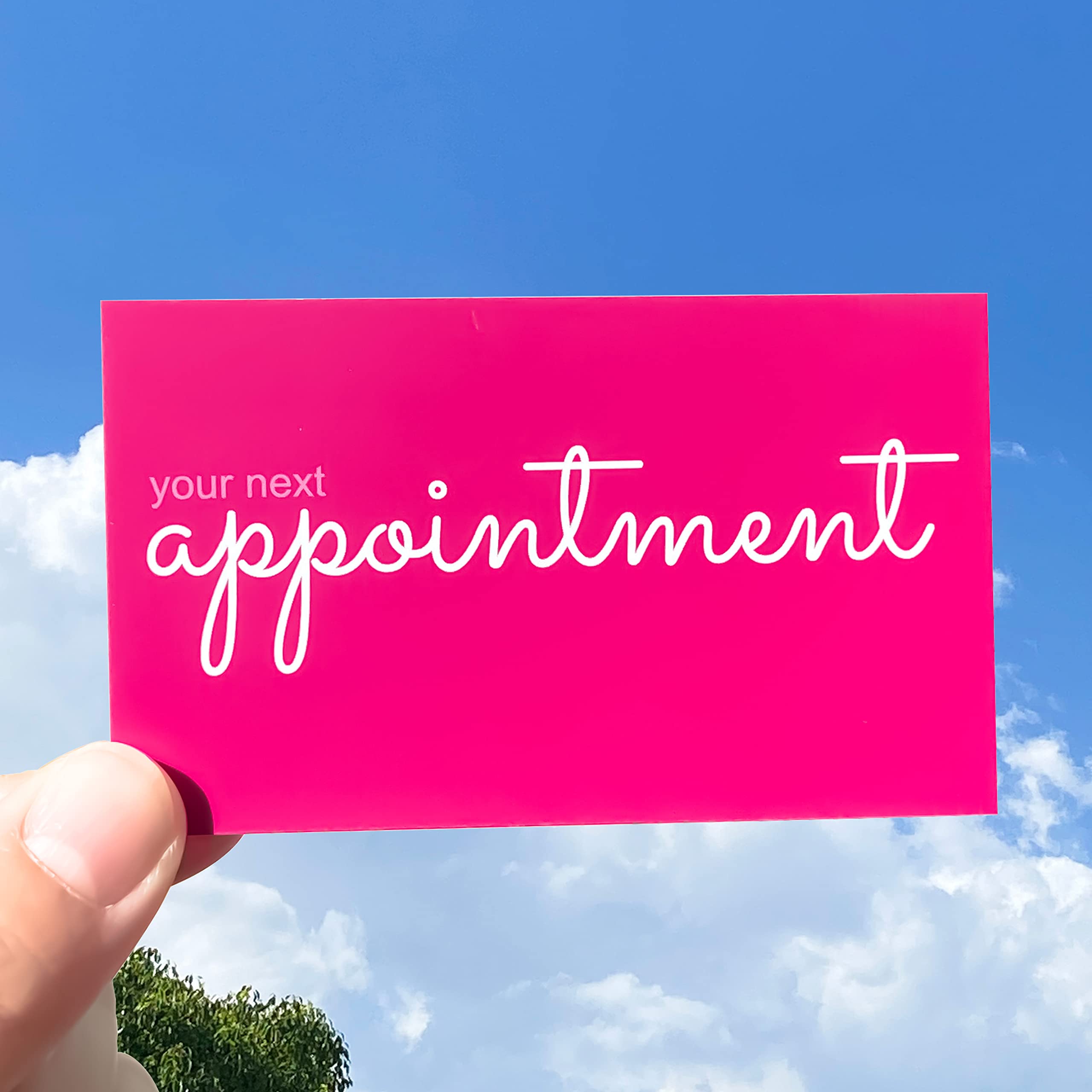 Appointment Reminder Cards Pack Of 100 - Hot Pink, Type 2 - View #6