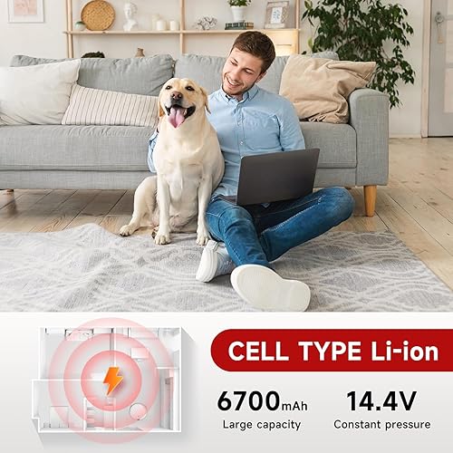 Miniatura 5 de Para batería Roborock S4 - Batería de repuesto para Roborock S6 S7 S8 S4 Max, Q5 Q5+ Q7 ProPureMaxMax+MaxV Ion de litio 14.4V 6700mAh para