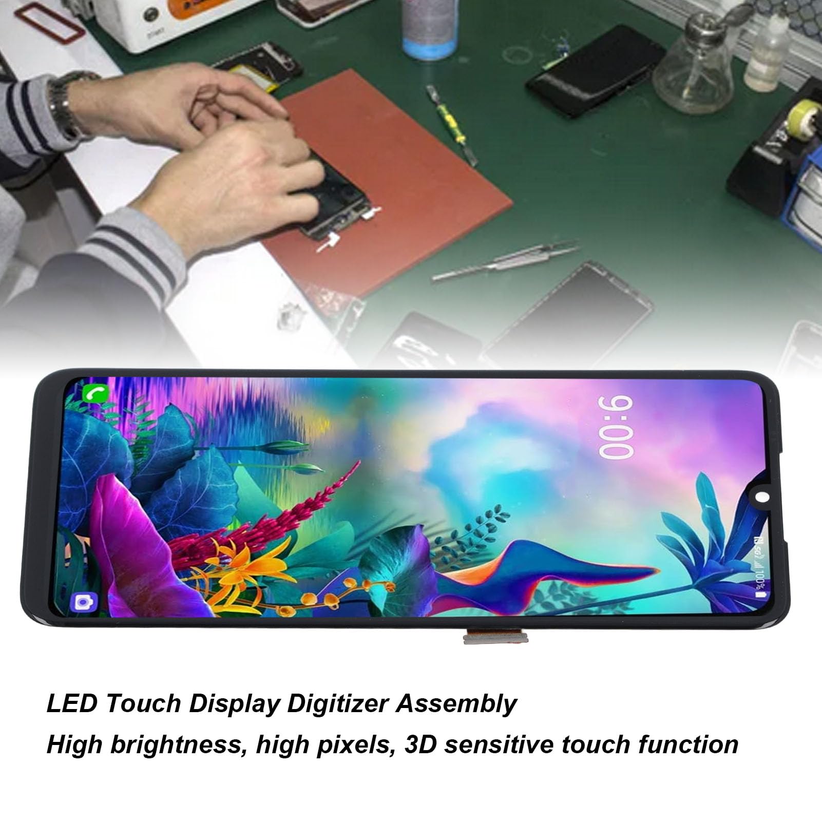 EIMSOAH Zespół Dotykowego Digitizera Wyświetlacza LCD Idealny Zamiennik dla G8X V50S 5G
