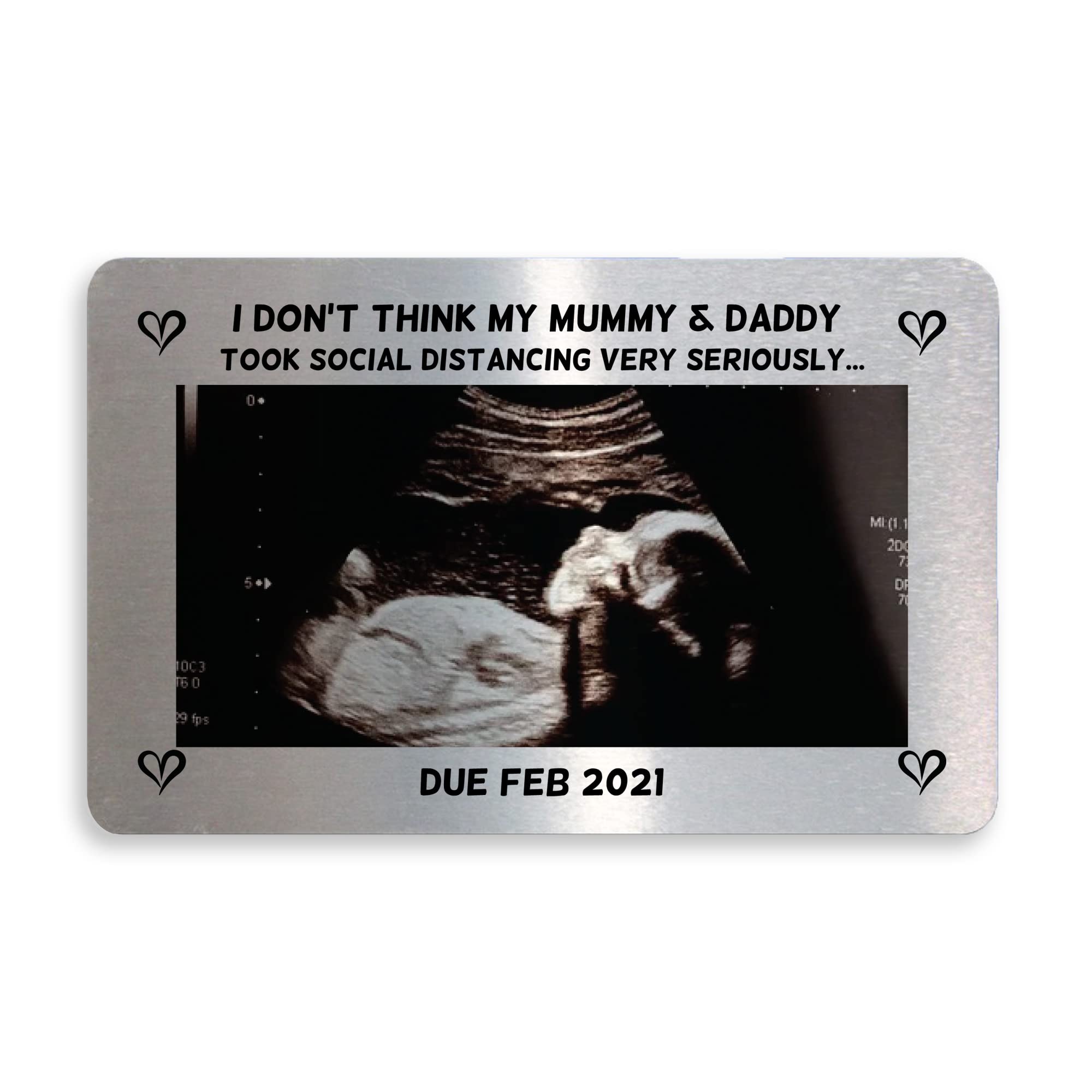 PERSONALISED Photo Card Pregnancy Announcement Gift Mum Dad Lockdown Gift Keepsake