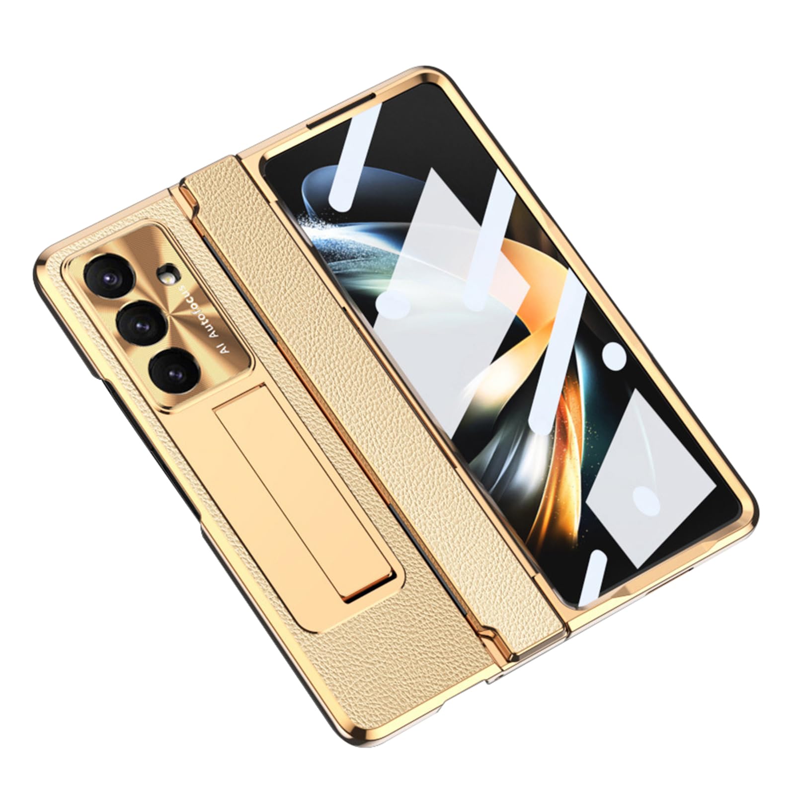 Funda Plateada for Samsung Z Fold 8/Ultra Cuero Negocios