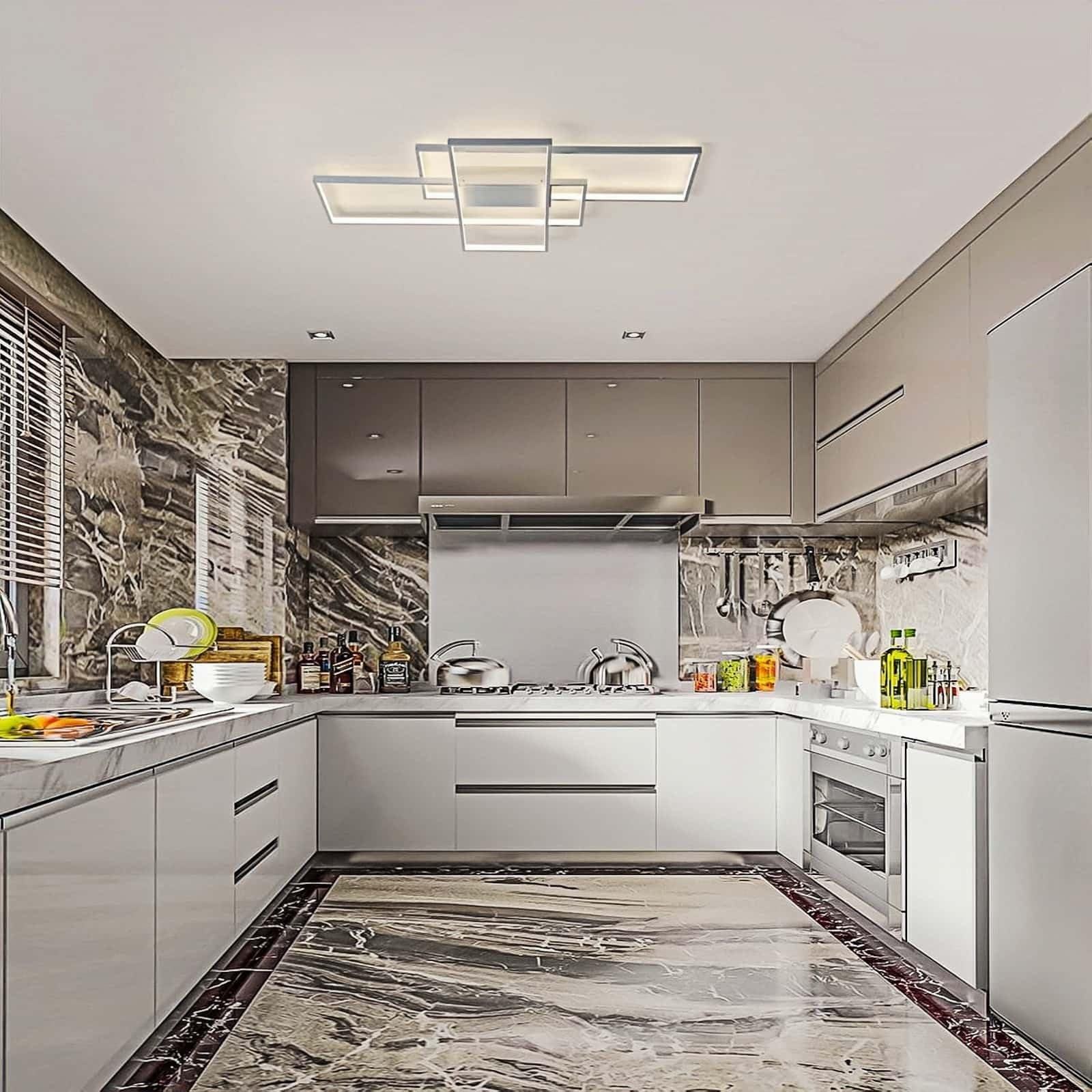 Plafoniera LED Soffitto Moderna Dimmerabile, Lampada da Salotto e Camera da Letto, Luce da Soffitto LED per Cucina, Ufficio e Soggiorno Decorativo