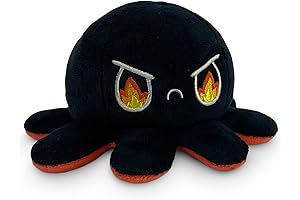 TeeTurtle Reversible Octopus Plushie Jumbo: Emotional Mood Indicator