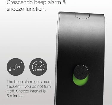 Braun Classic Analogue Alarm Clock with Snooze and Continuous Backlight, Quiet Quartz Movement, Crescendo Beep Alarm in Black, Model BC22B.