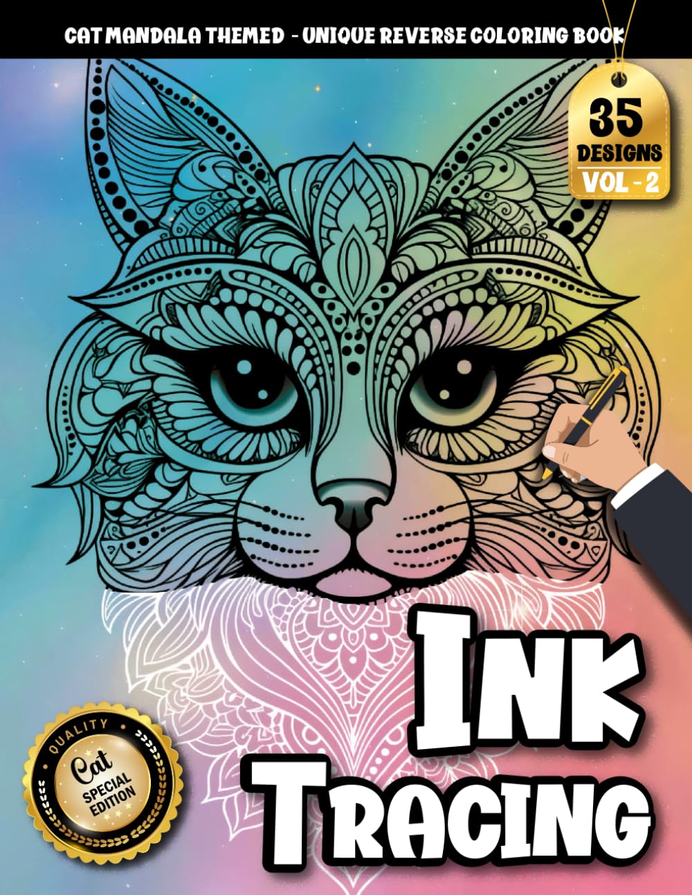 Ink Tracing Book For Adults: A Gentle Tracing Journey with Cat Mandalas for Relaxation and Emotional Wellness (Cat Mandala Tracing Series)