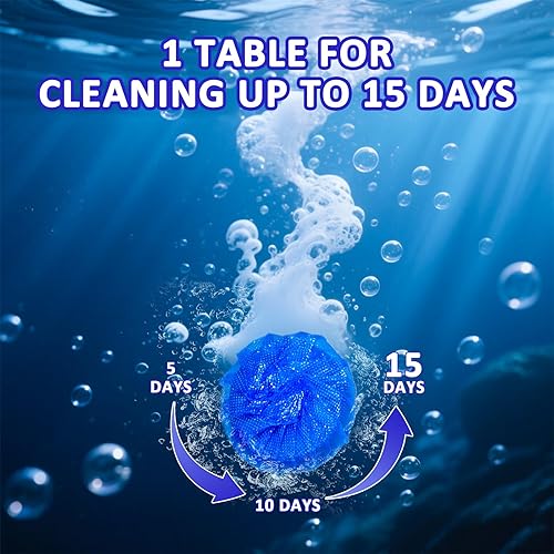 Miniatura 6 de Coldcool Tabletas limpiadoras de inodoro, paquete de 20, limpiador de inodoro de larga duración, aroma a pino.