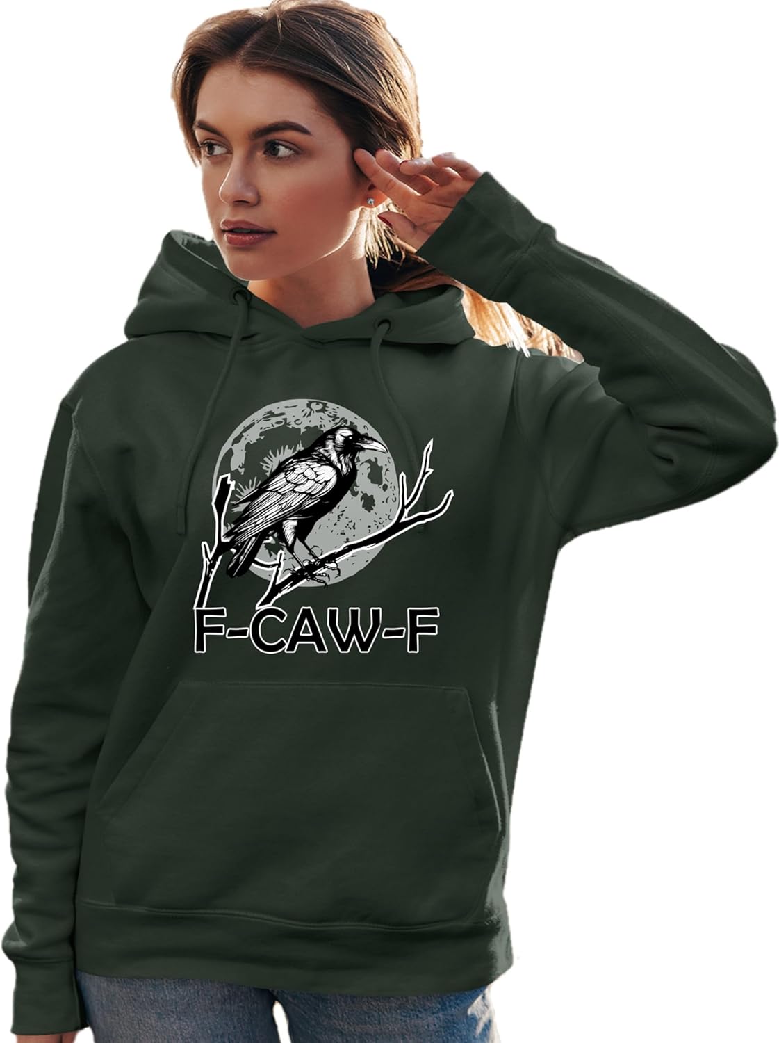 Go All Out Funny Crow F-CAW-F Mens Women Sweatshirt Hoodie