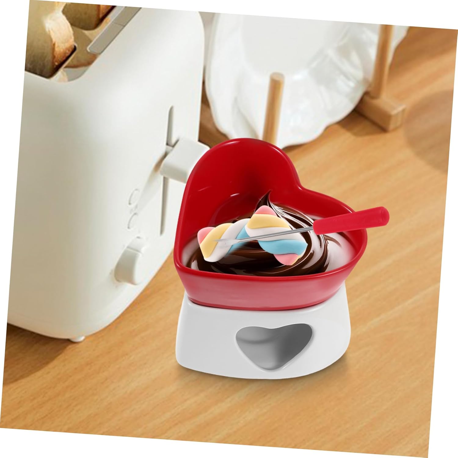 PRETYZOOM 1Set Mini Heart Shaped Chocolate for Cheese Butter Desserts Easy to Clean Even Heat Distribution for Parties Family Gatherings