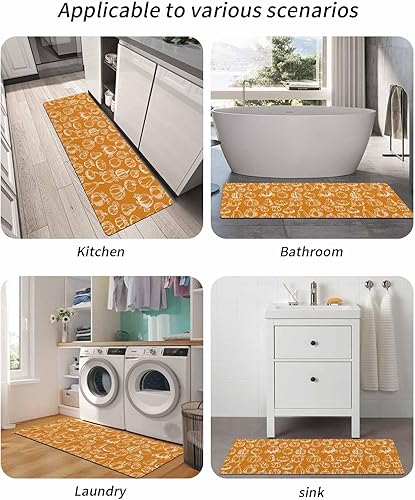 Miniatura 5 de Tapete de baño de Acción de Gracias para bañera, antideslizante, de secado rápido y absorbente, de tierra de diatomeas, fregadero, dormitorio