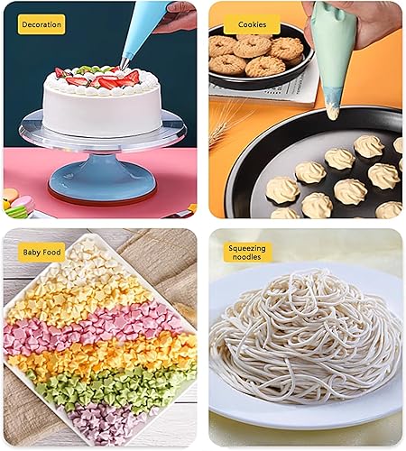 Miniatura 2 de Mini bolsas para tuberías, 100 piezas desechables de 11.8 pulgadas, bolsas de pastelería para glaseado de crema, antiestallidos y antideslizantes,