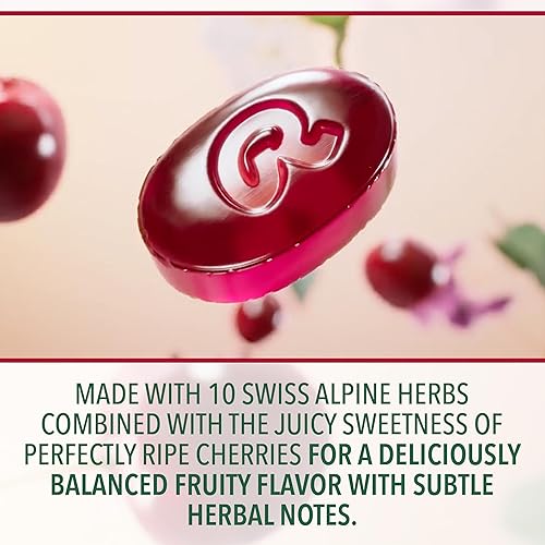 Miniatura 3 de Ricola Gotas de garganta de cereza, 45 unidades, gotas diarias para un delicioso refresco de garganta, anestésico oral, sabor natural