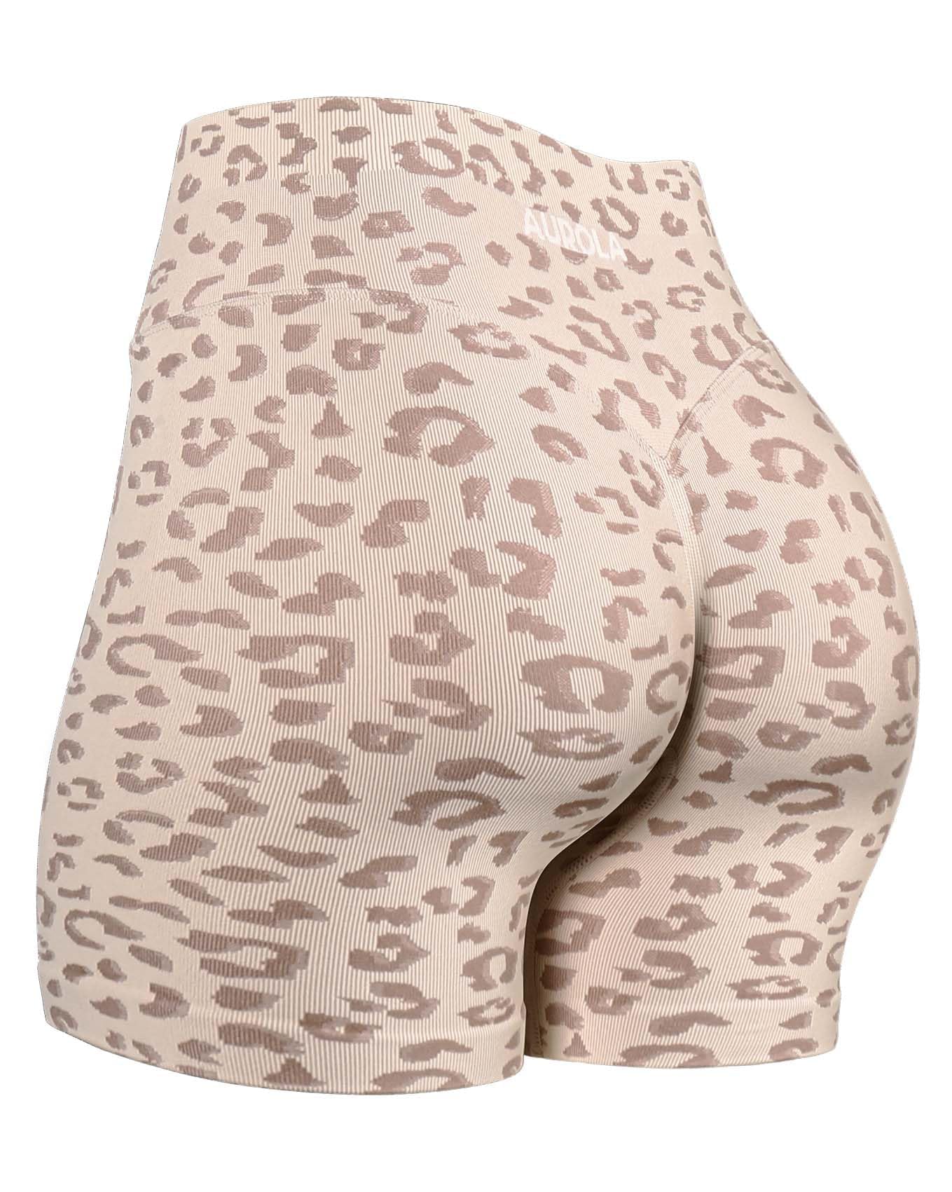Photo 1 of AUROLA Leopard Scrunch Booty Lifting Workout Shorts