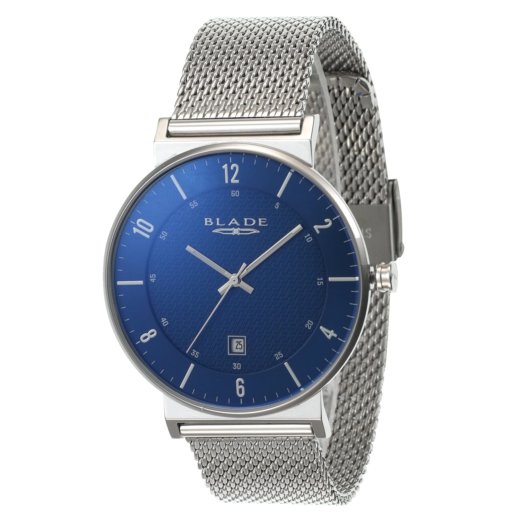 BladeWanderer SS Blue 3684G2SBS SS & Mesh Date Men's Watch