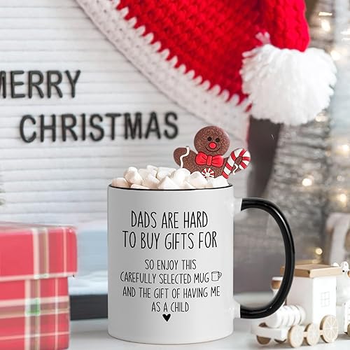 Miniatura 3 de Cabtnca Regalos para papá, taza para papá, regalos de cumpleaños de hija e hijo, regalo del día del padre para papá, 11 onzas, color blanco