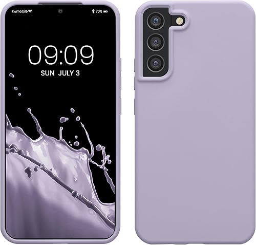 kwmobile Funda compatible con Samsung Galaxy S22 Plus - Funda de silicona TPU con acabado suave - lavanda claro