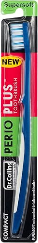 Miniatura 3 de Dr. Collins Perio Plus - Cepillo de dientes compacto, (los colores varían) (paquete de 12)
