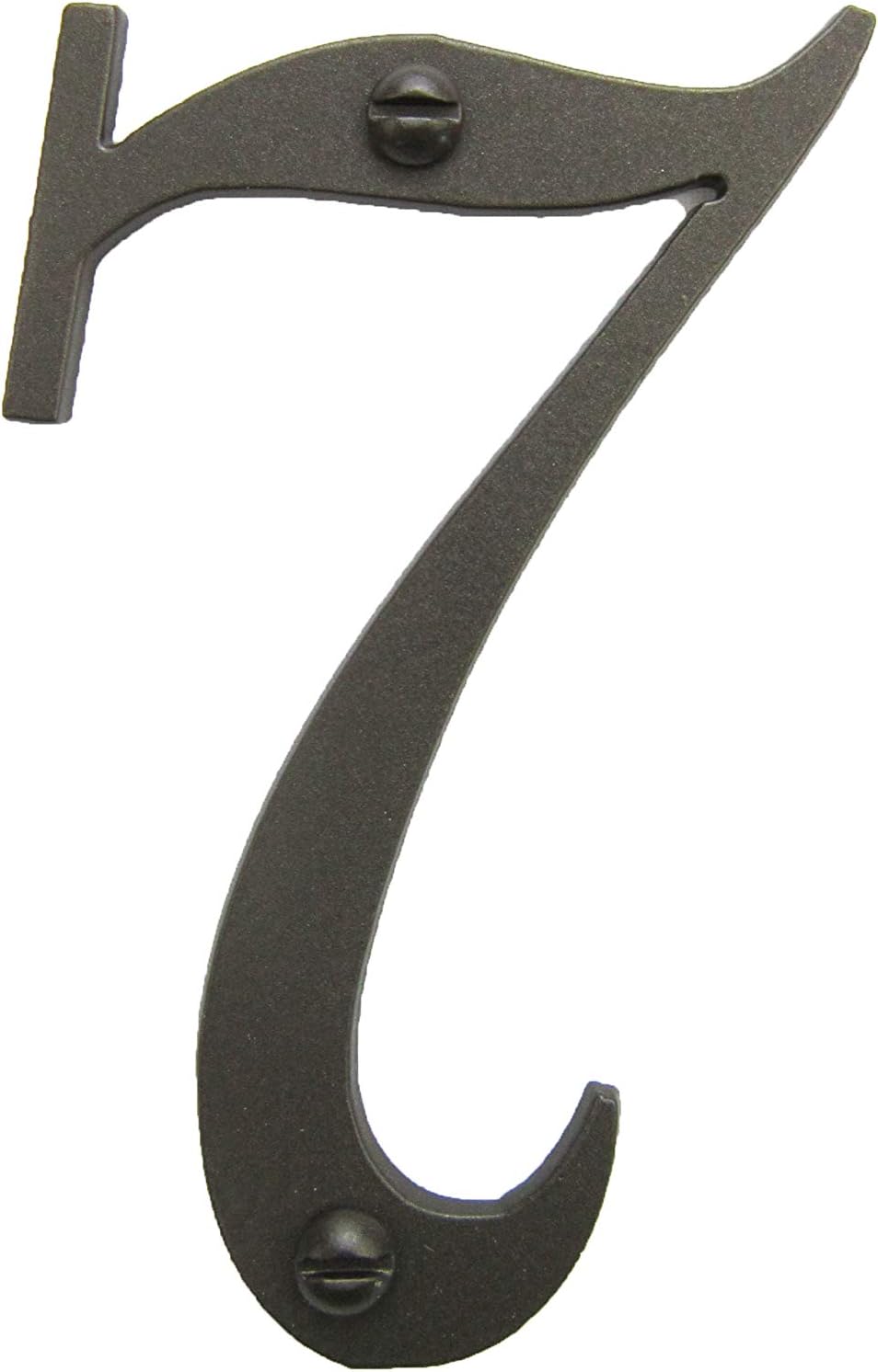Classic Smooth Spanish Style Address Number 7 (Bronze)