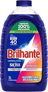 Brilhante limpeza total - lava roupas líquido 3l