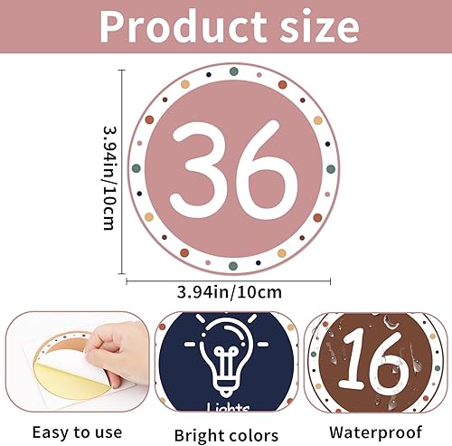 Miniatura 10 de 58 calcomanías de suelo para aula, 5 pulgadas, puntos de línea de aula, marcadores de puntos de piso, calcomanías autoadhesivas para el suelo para