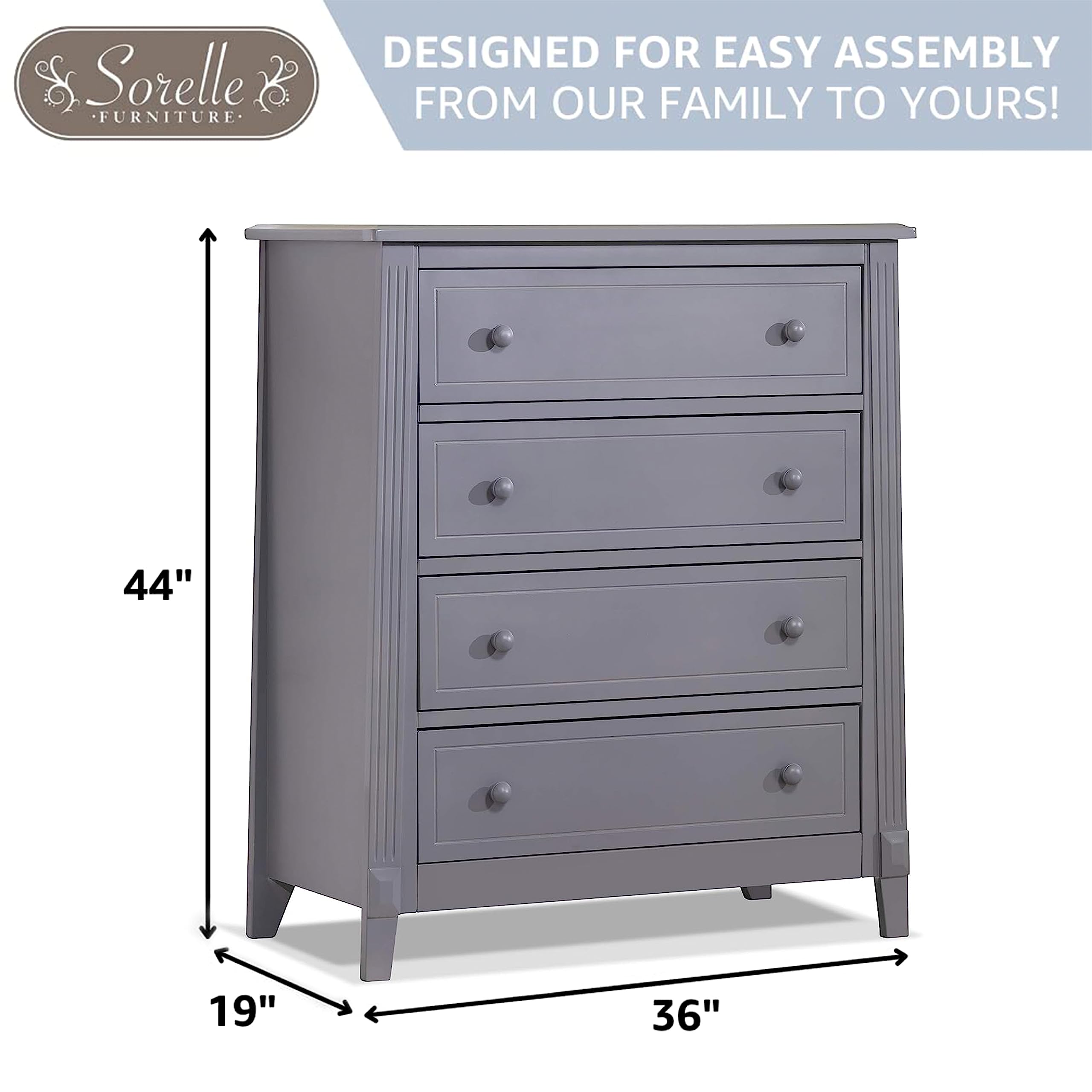 sorelle berkley dresser grey Sorelle Berkley Double Dresser Gray