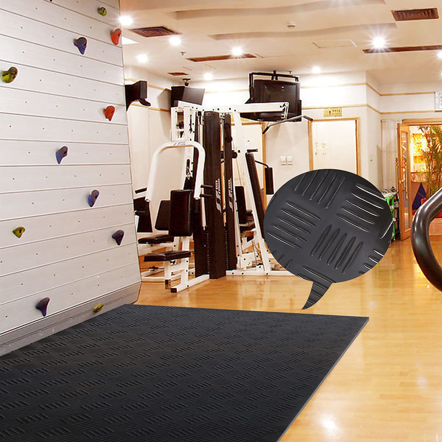 Amazon.co.jp: Nisorpa ガレージフロアマット ガレージ ゴム マット 厚