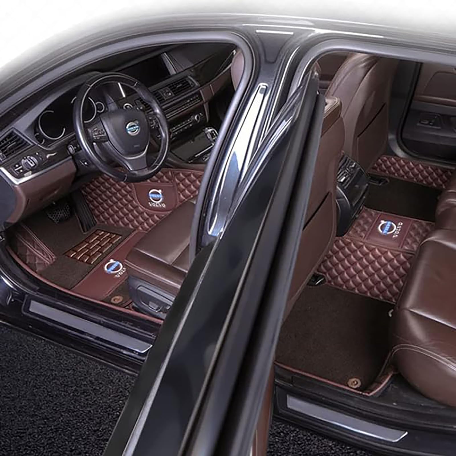 Auto Lederen Vloermatten voor Volvo XC90 (7seats) 2015