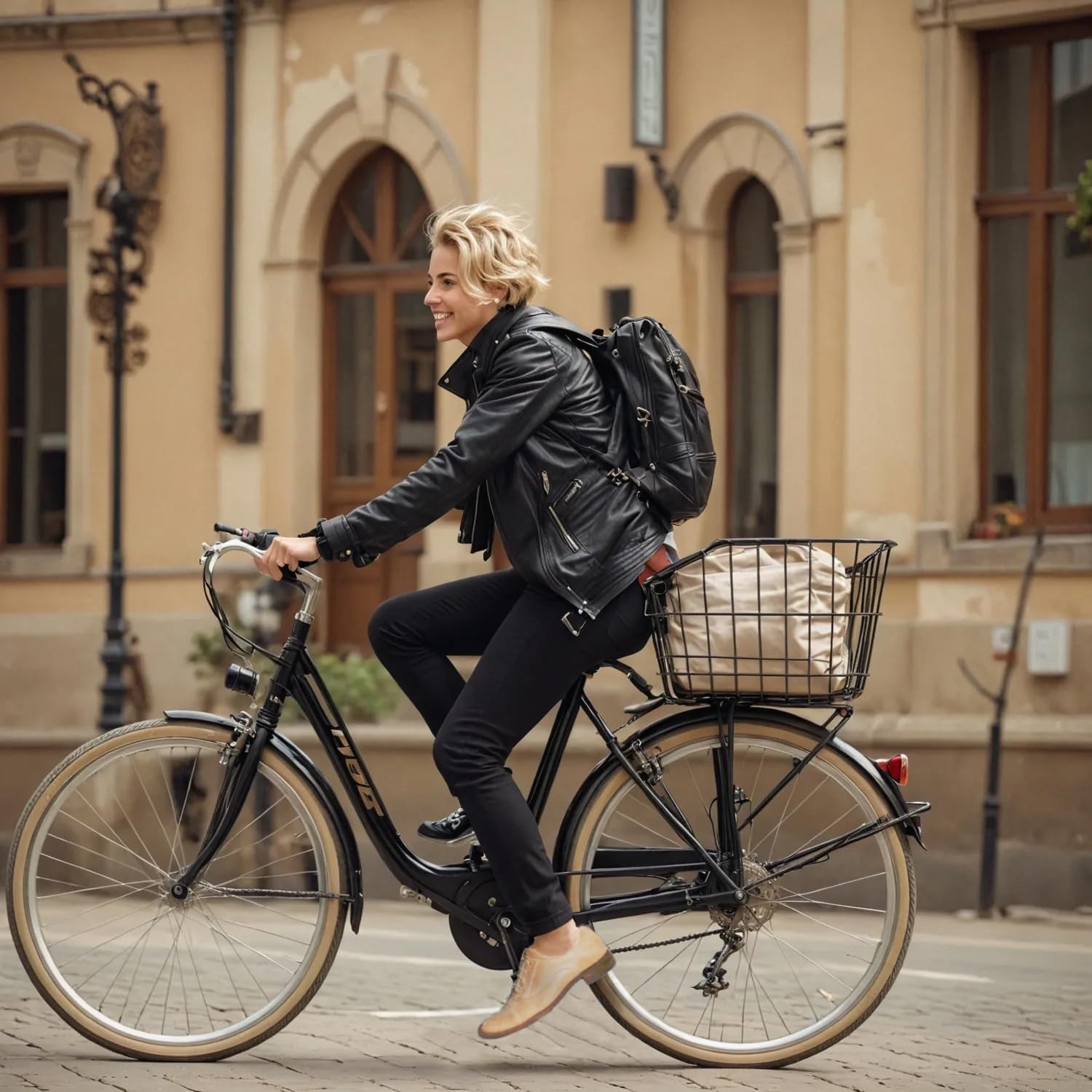 Large Rear Bike Basket - 55LB Heavy Duty Metal Cargo Crate for E-Bike and Cruiser - Anti-Rattle Iron Wire Mesh with Waterproof Cover Liner and Cargo Net - 15 x 11.5 x 10 Inches