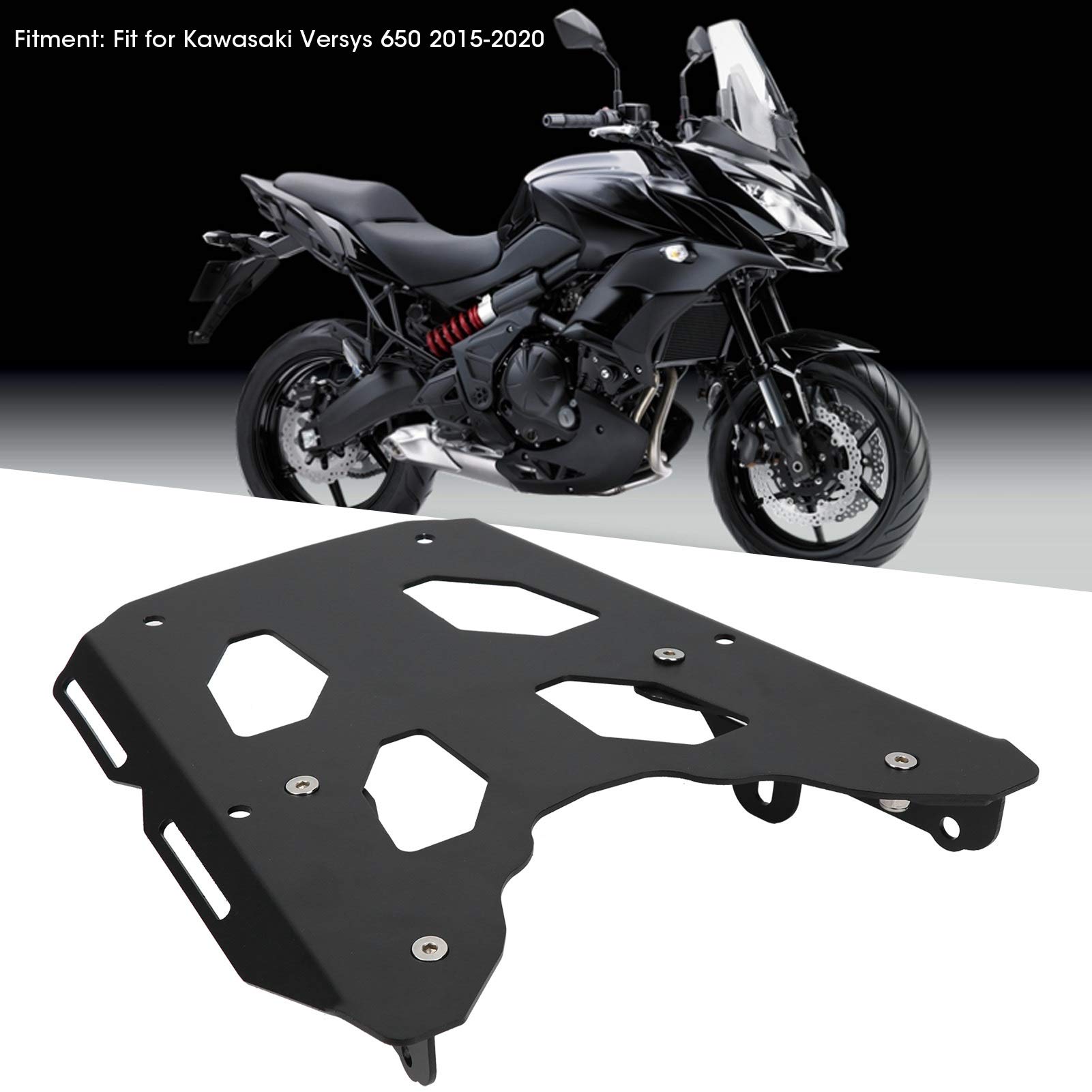 Akozon Gepäckträger Motorrad Solo Sitz Unterstützung Regal für Versys 650 2015-2020