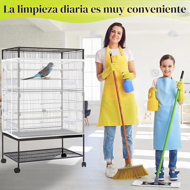 Foto 7 de 7 de Yepper Cubierta de Jaula para Pájaros, Recolector de Semillas, Cubierta Grande para Jaula de Pájaros