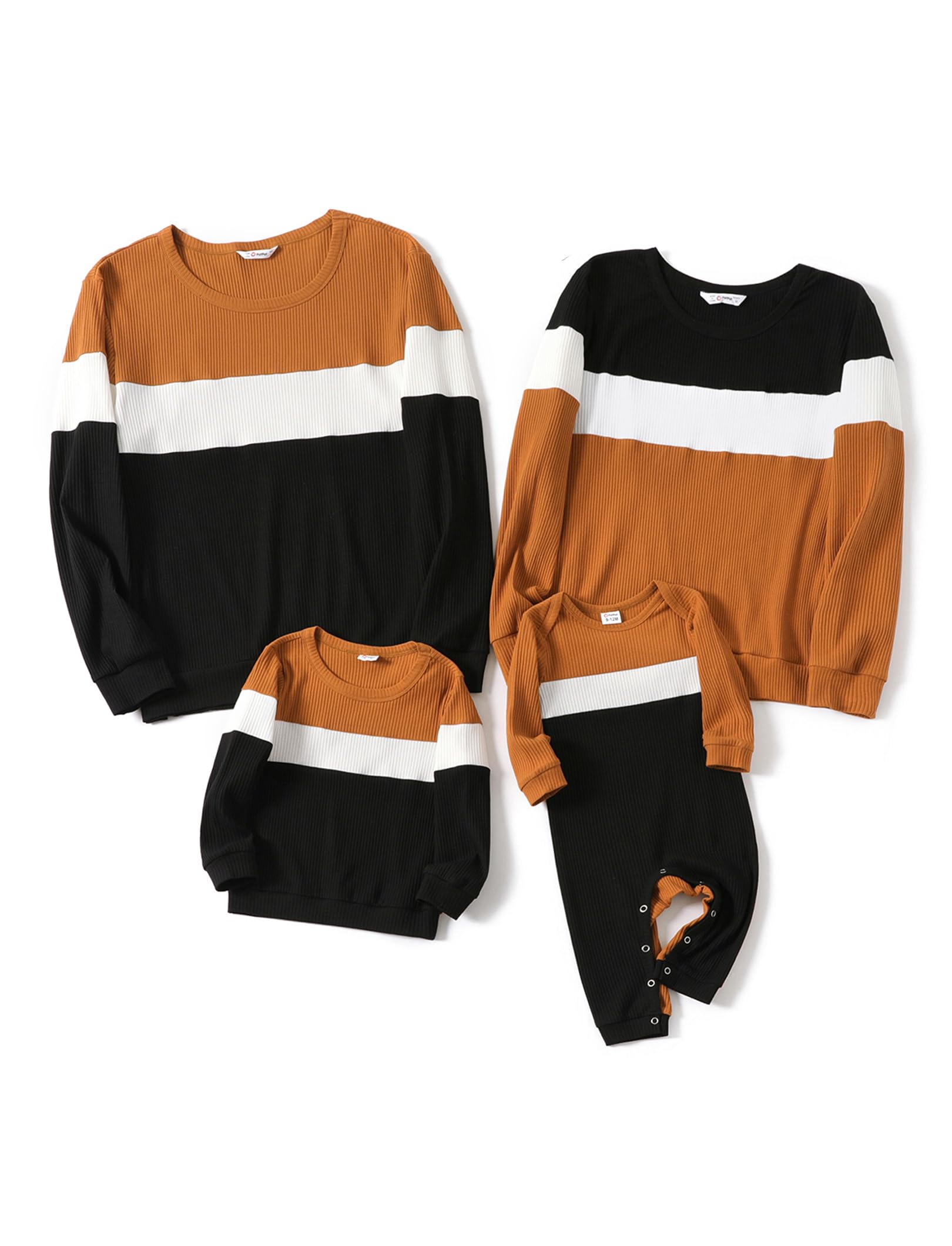 PATPAT Abito per la Famiglia, Abbigliamento Mamma e Figlia, Partnerlook Madre e Figlia, Magliette e T-Shirt, Rampicante per Bambini, Feste Viaggio, Riunioni Familiari, Costume Autunno Inverno