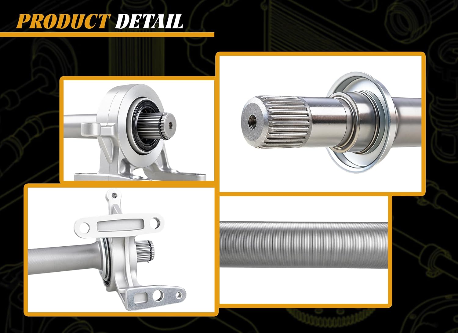 44500-SCV-A10 CV Intermediate Shaft (Automatic Transmission) Compatible with Honda CR-V 2002-2006, Element 2003-2011, Replaces 44500-S6M-J00 Axle Half Shaft Assembly