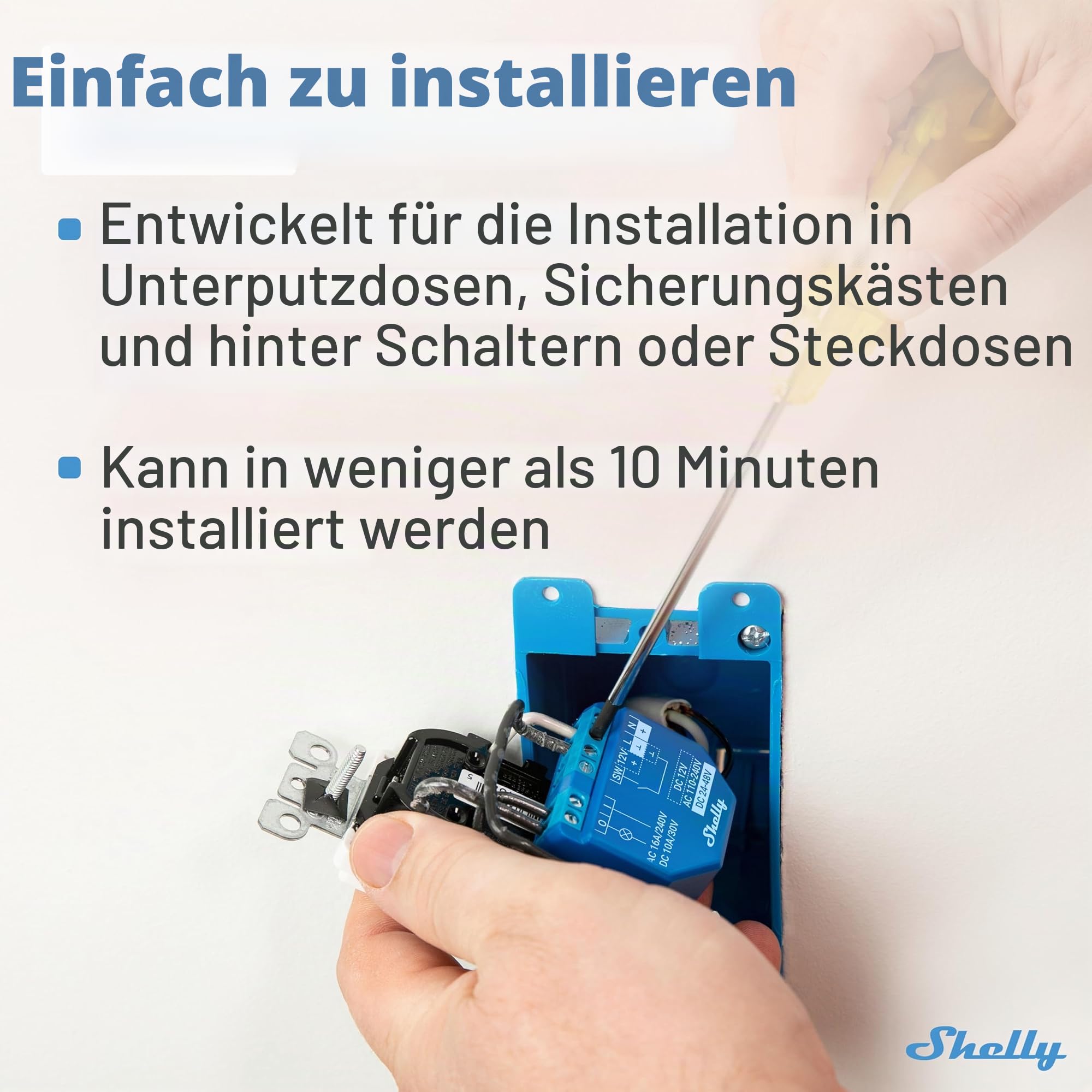 Shelly Plus 1 WLAN-Schalter 2er Pack