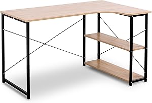 WOLTU Mesa de Escritorio Esquinero Mesa de Computadora con Madera,120 x 74 x 71,5 cm TSB06hei