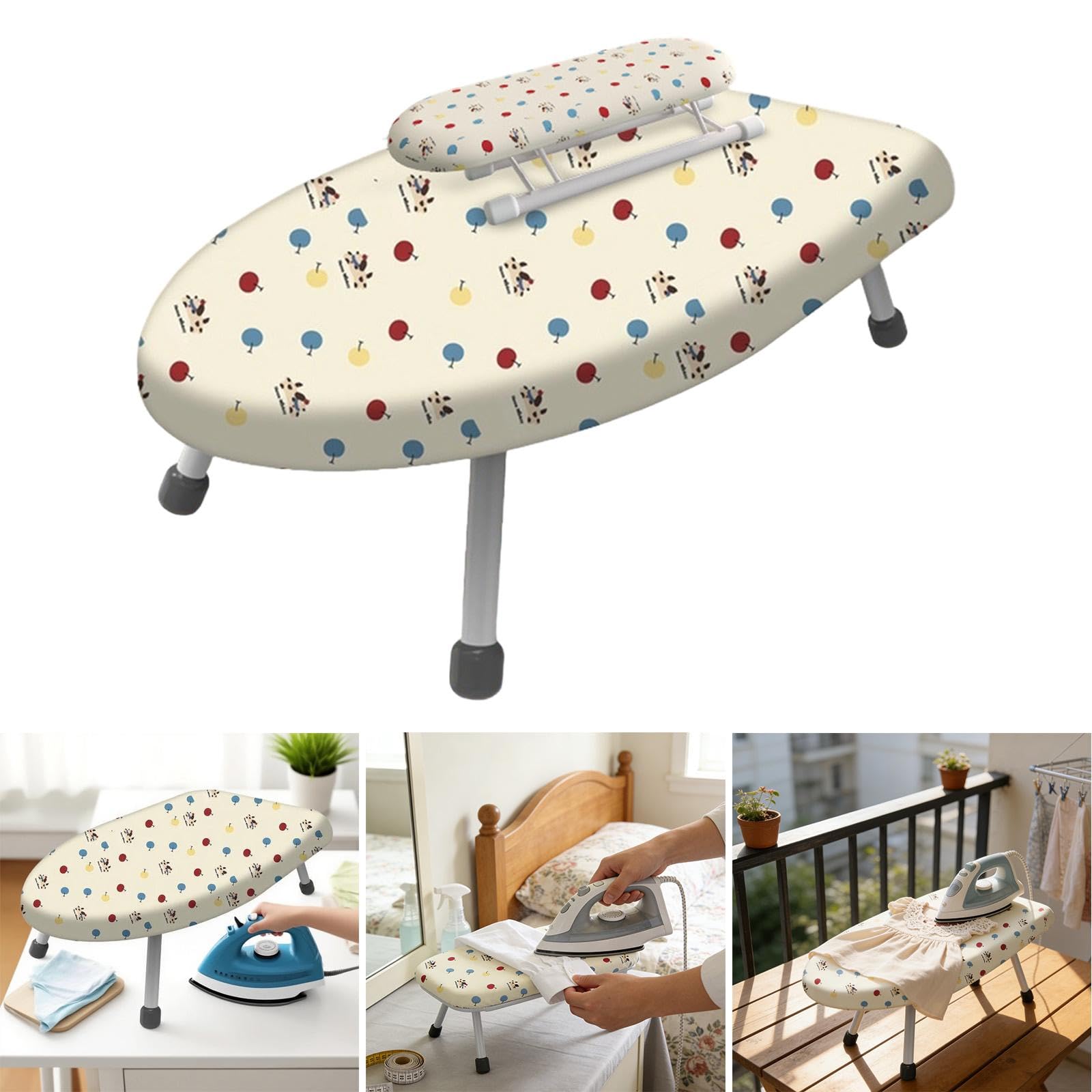 Tabla de Planchar Pequeña de, Lavable, con Funda Extraíble, Compacta, Regalo para Mamá, Tabla de Planchar Plegable para El Hogar, Sala, con Tabla de Mangas, Individual