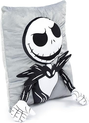 Miniatura 2 de Jay Franco Disney Nightmare Before Christmas Jack 3D Snuggle - Almohada de esqueleto súper suave, mide 15 pulgadas