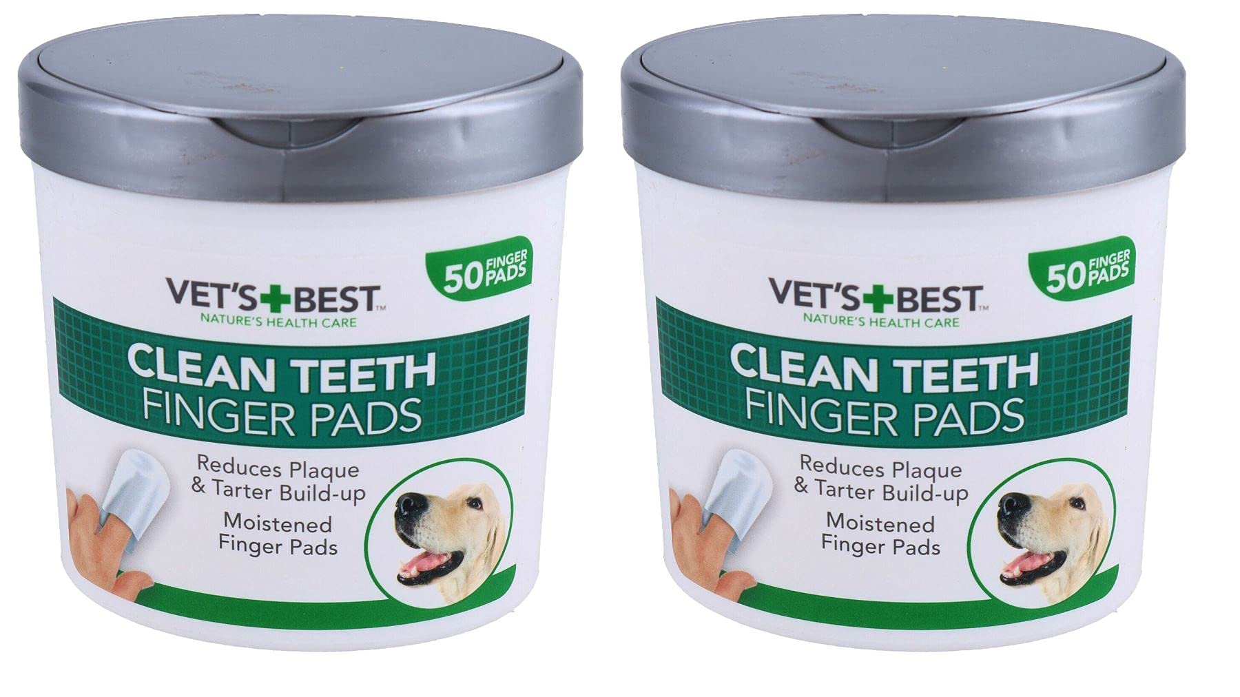 AB Tools 100PK Dog Pet Teeth Tooth Cleaning Finger Pads Wipes Plaque Tartar Remover