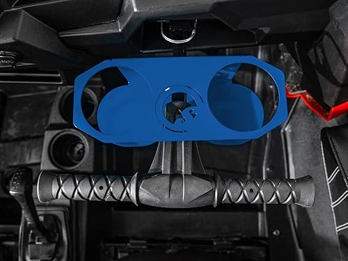 Miniatura 2 de SuperATV Voodoo - Soporte para tazas con barra de agarre azul para Polaris RZR 570800  900  XP TurboXP 1000 (ver ajuste)  Se adapta a contenedores