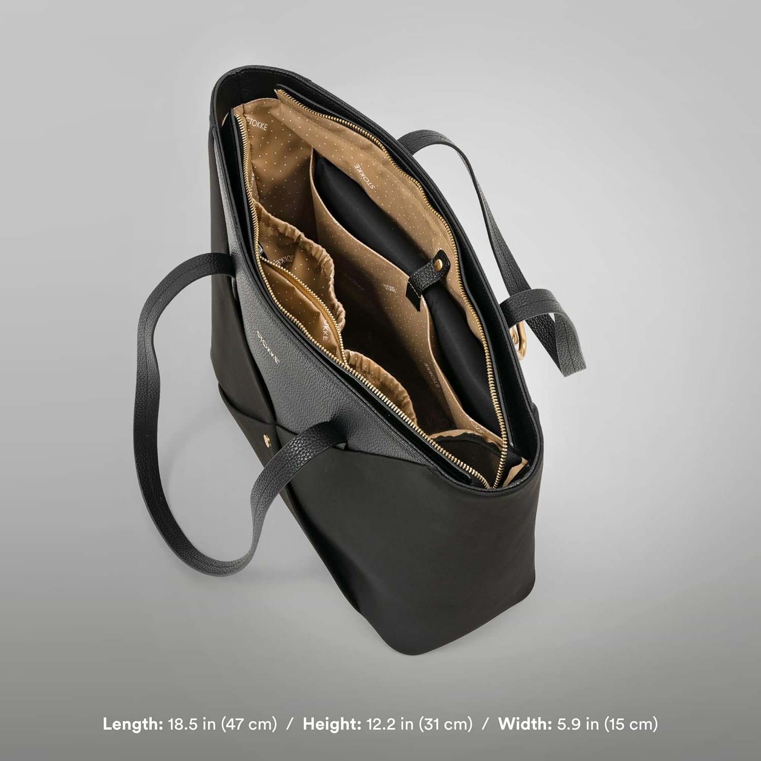 Stokke Xplory X Changing Bag, Signature - Looks Like a Luxury Handbag - Includes Foldable Changing Mat - Water Repellent, Easy to Clean
