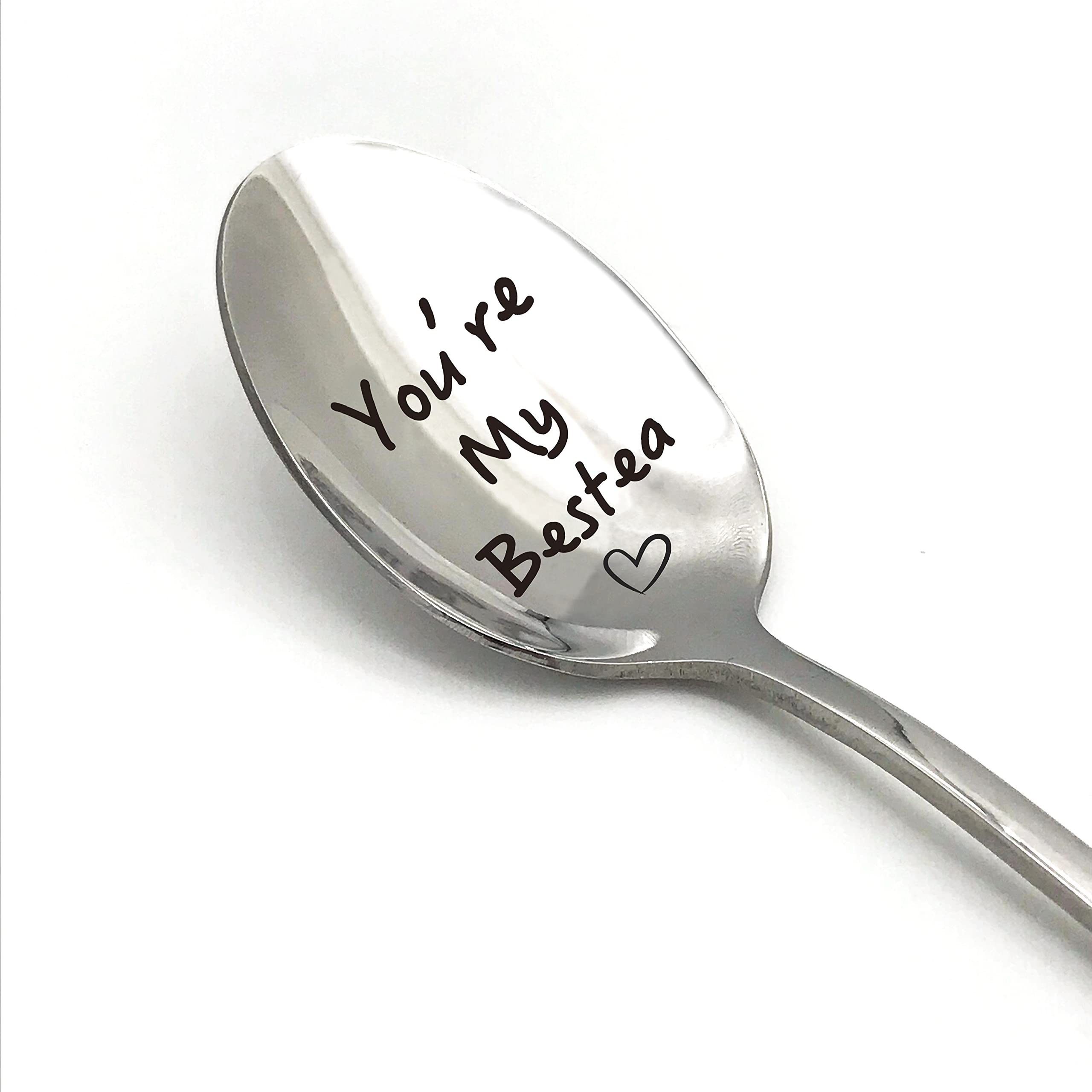 family Kitchen Funny Coffee Tea Spoon You’re My Bestea, Best Friendship Coffee Stainless Steel Spoon for Best Friend Sister Birthday Christmas Gift