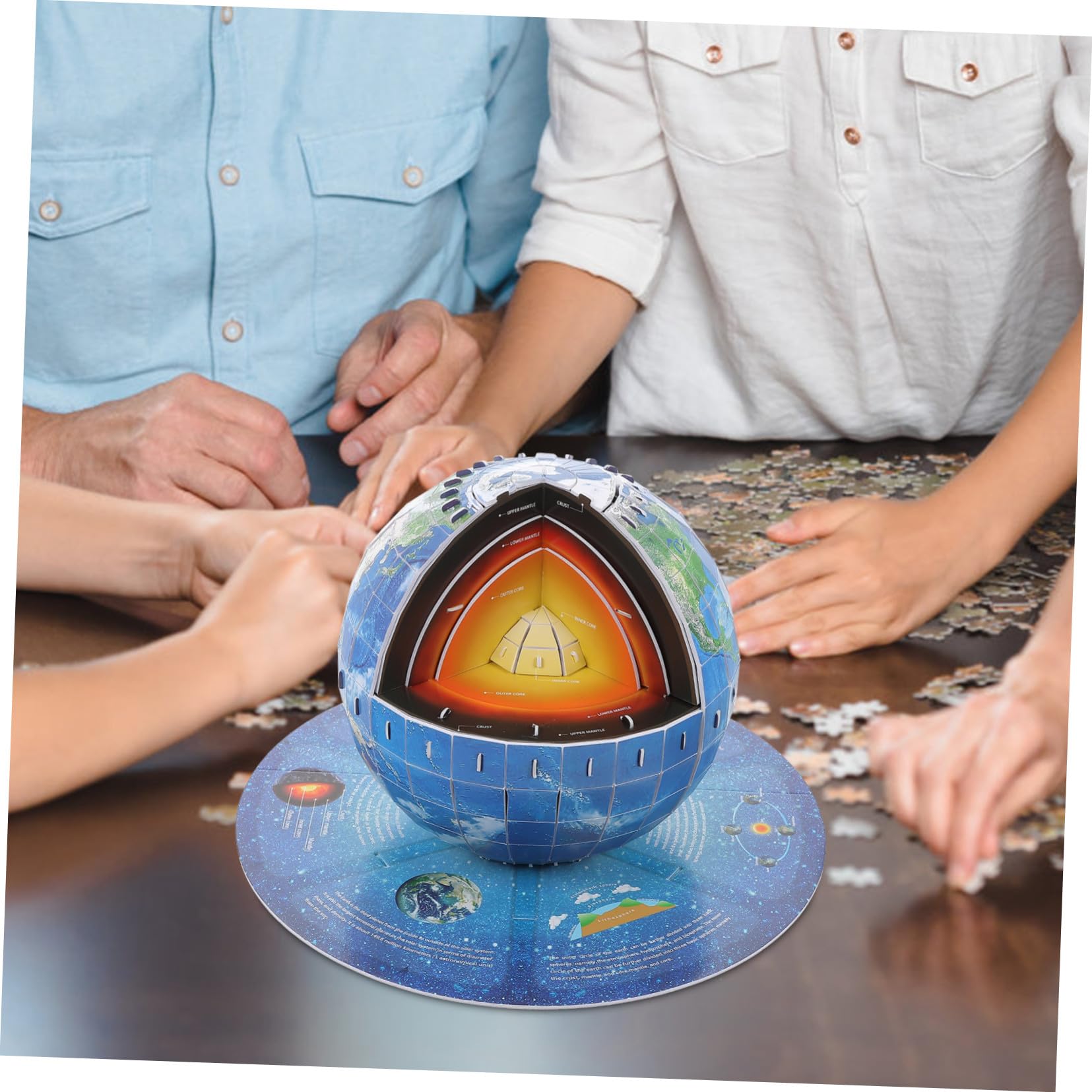 Puzzle 3d Struttura della Terra, in Carta Blu
