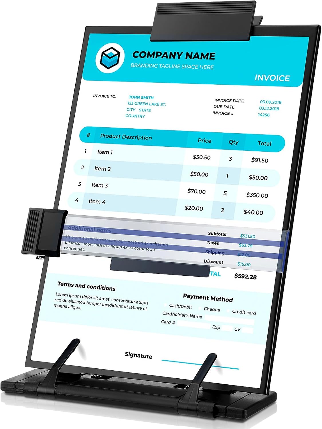 Amazon.com : Fulmoon Desktop Document Book Holder with 7 Adjustable ...