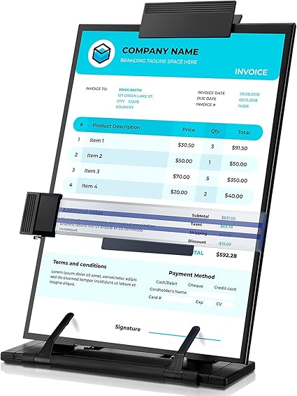 Amazon.com : Fulmoon Desktop Document Book Holder with 7 Adjustable ...