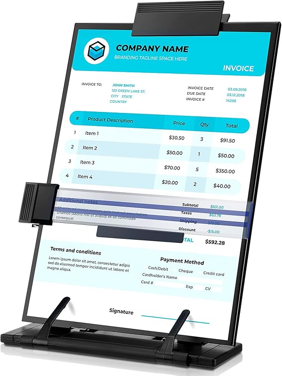 Amazon.com : Fulmoon Desktop Document Book Holder with 7 Adjustable ...