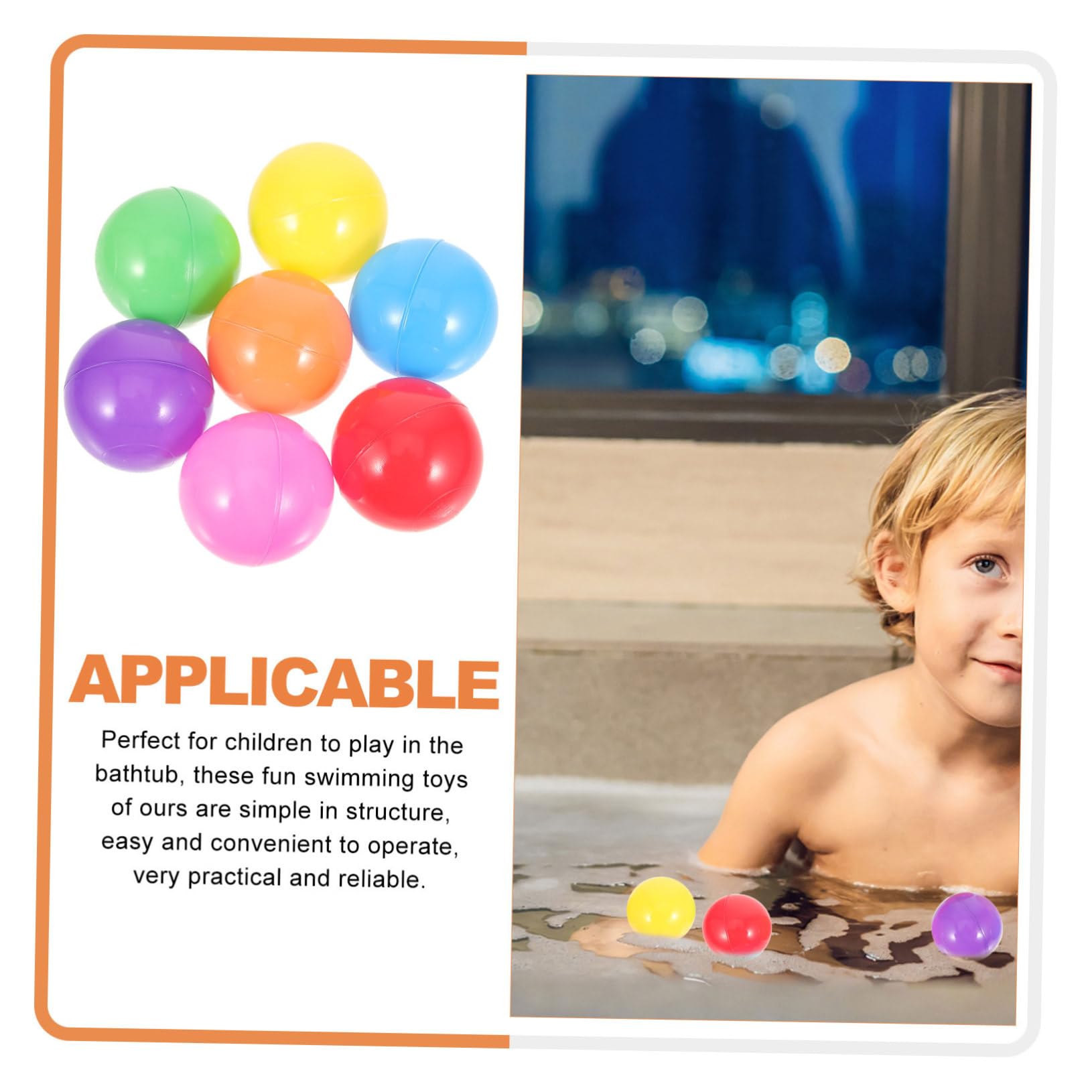 BESPORTBLE 50pcs Colored Ocean Balls Safe Plastic Ball Pit for Playhouses Pools and Tents and Shape Recognition