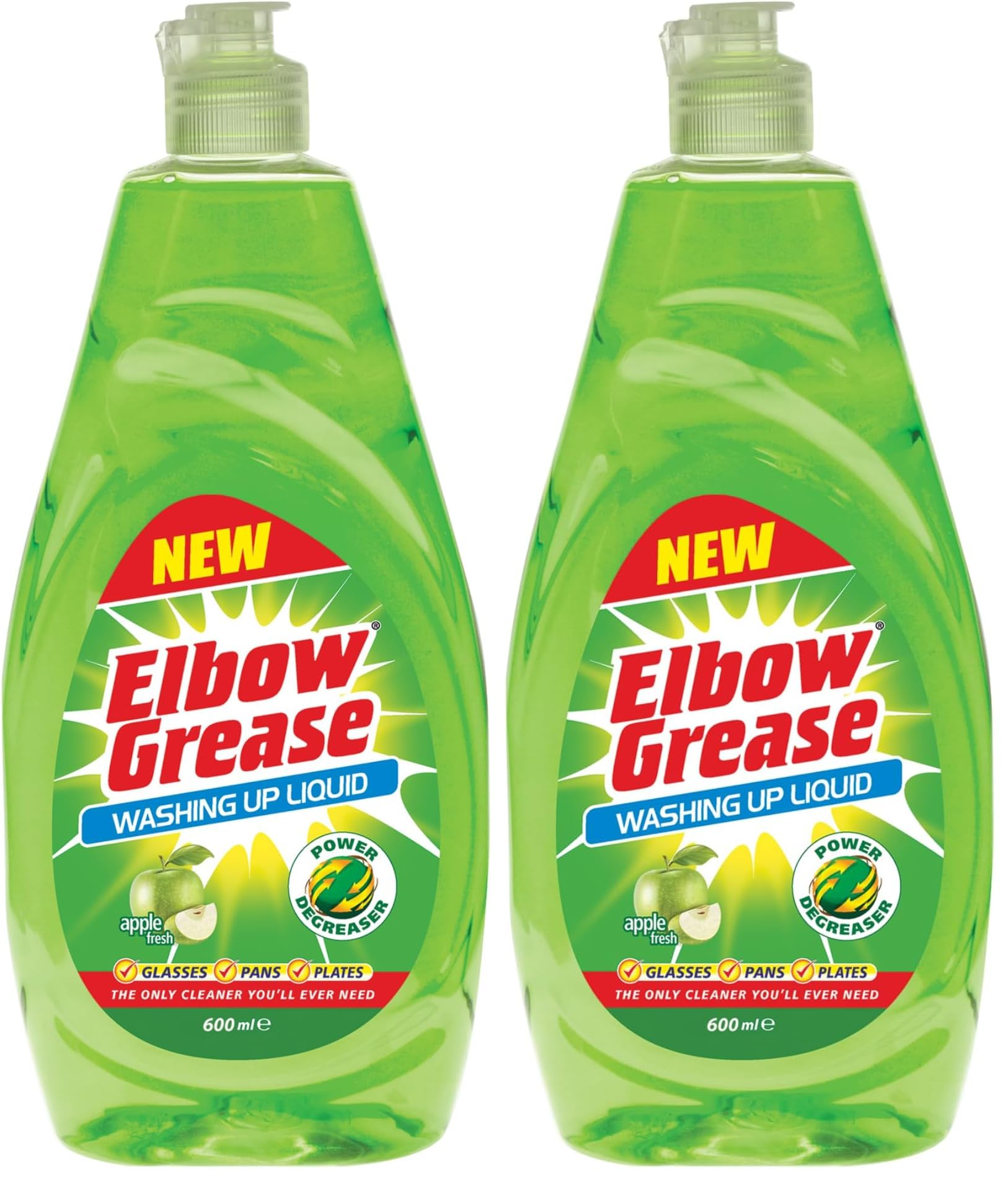Elbow Grease Washing Up Liquid | Power Degreaser - Soap for Hand Washing Dishes, Pots, Pans & Glasses (Apple, 600ml) — view 17