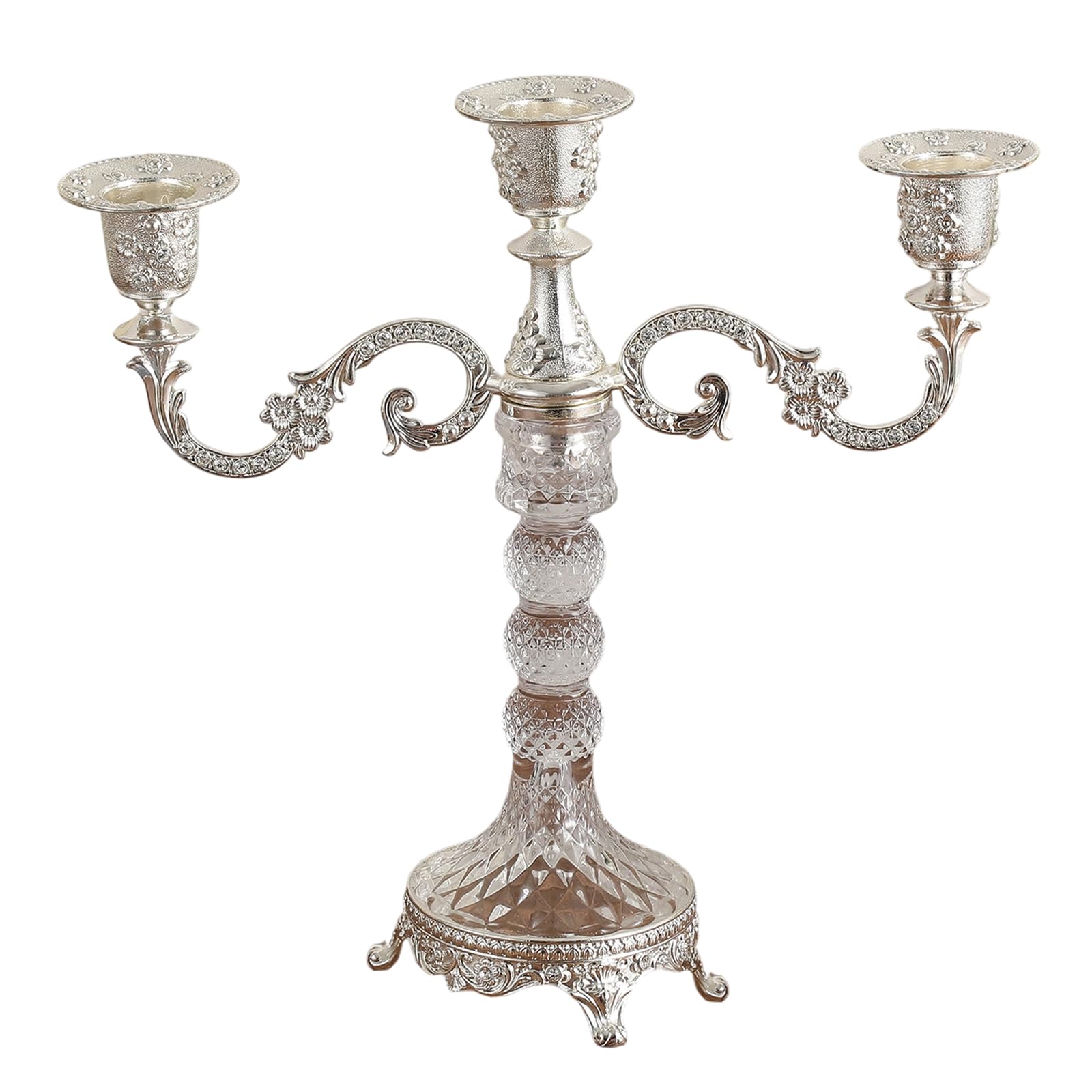 ZEPFJHE Decorative Stands Iron Taper Holders Candelabra Retro Candlestick for Wedding, Table Centerpieces Iron Taper