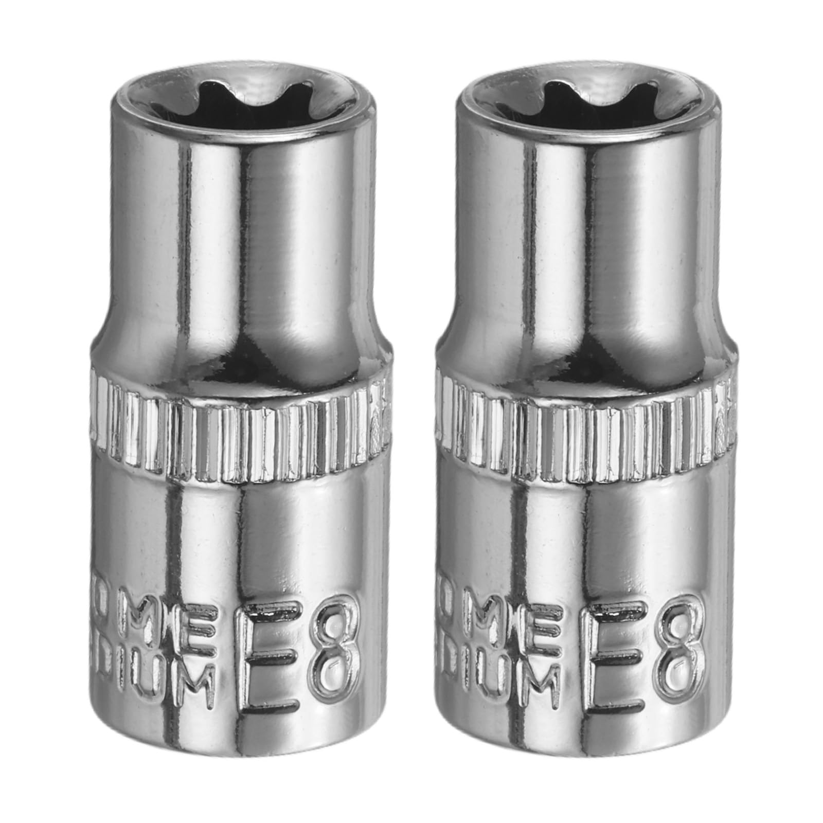 Douille E-Torx (E8) 1/4 De Pouce - Lot De 2 - Acier Chrome-Vanadium - Pour Vis Torx Extérieures