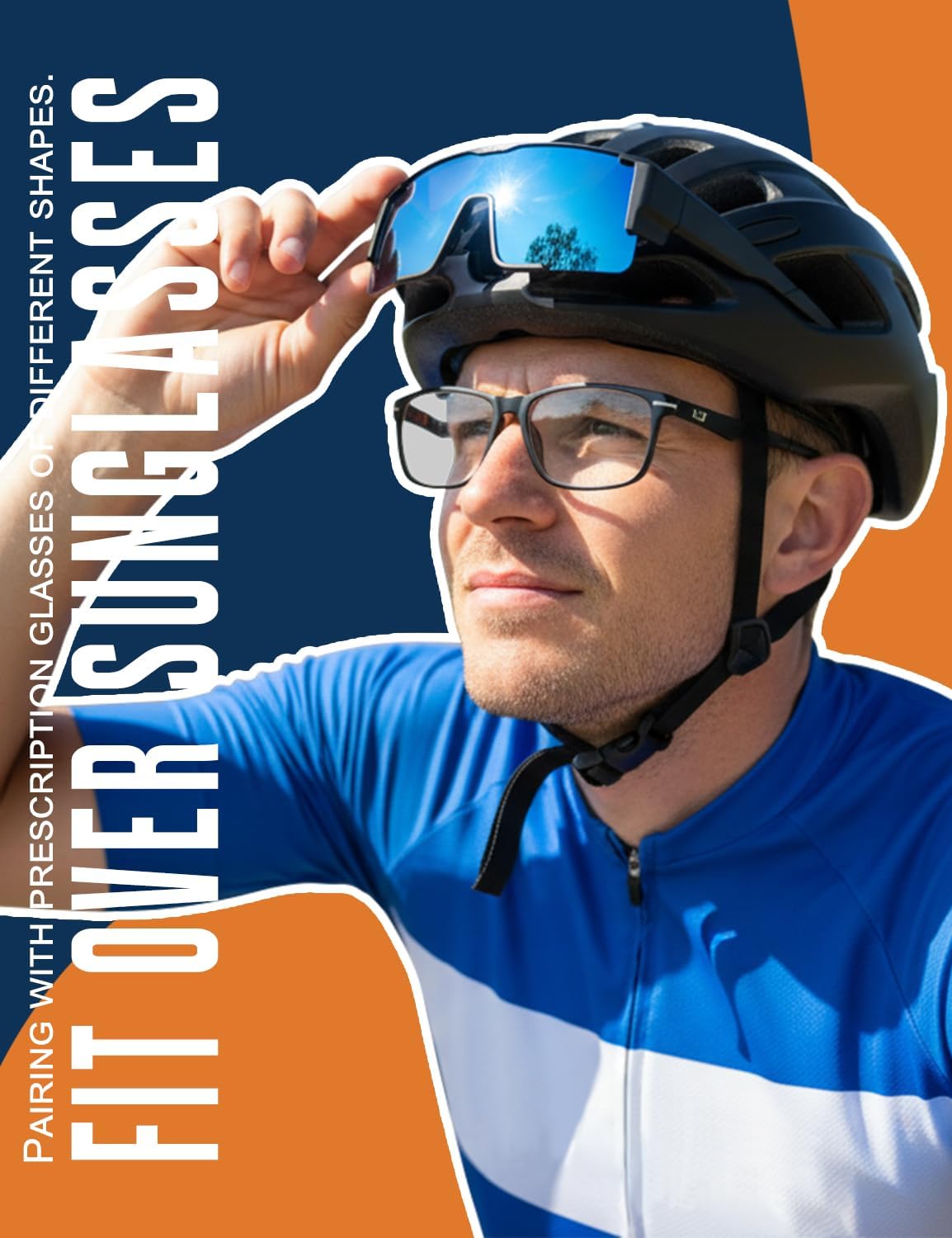 OULAIQI Polarized Fit Over Glasses Sunglasses for Men Women,UV400 Sun Glasses Sports Wrap Around for Driving Cycling Fishing - Image 2