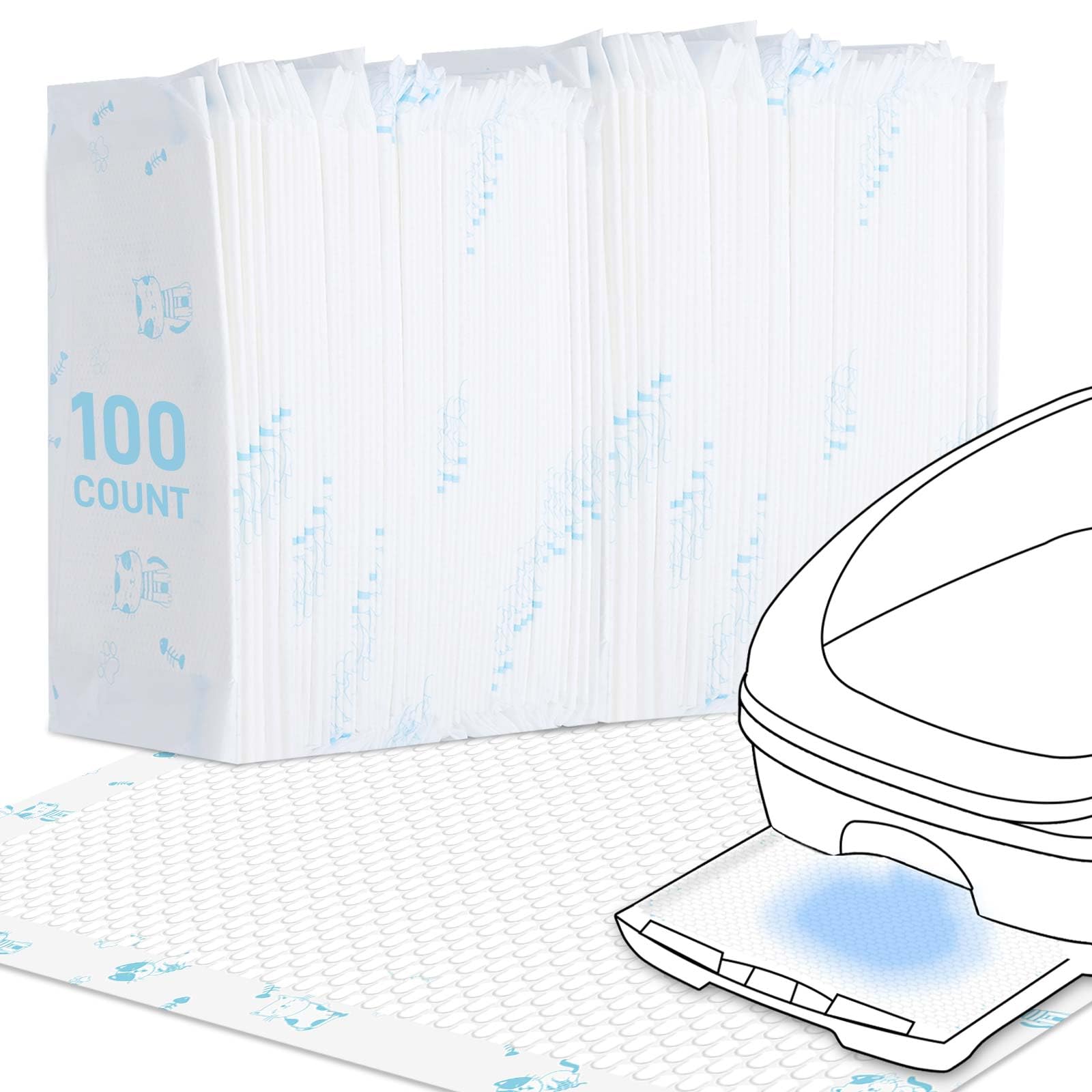 MED Litter Pads Compatible with Breez Litter Box System